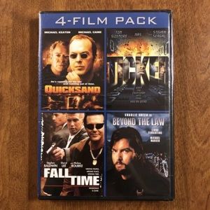 NEW  4-Film Pack: Quicksand, Ticker, Fall Time & Beyond The Law  1992  DVD